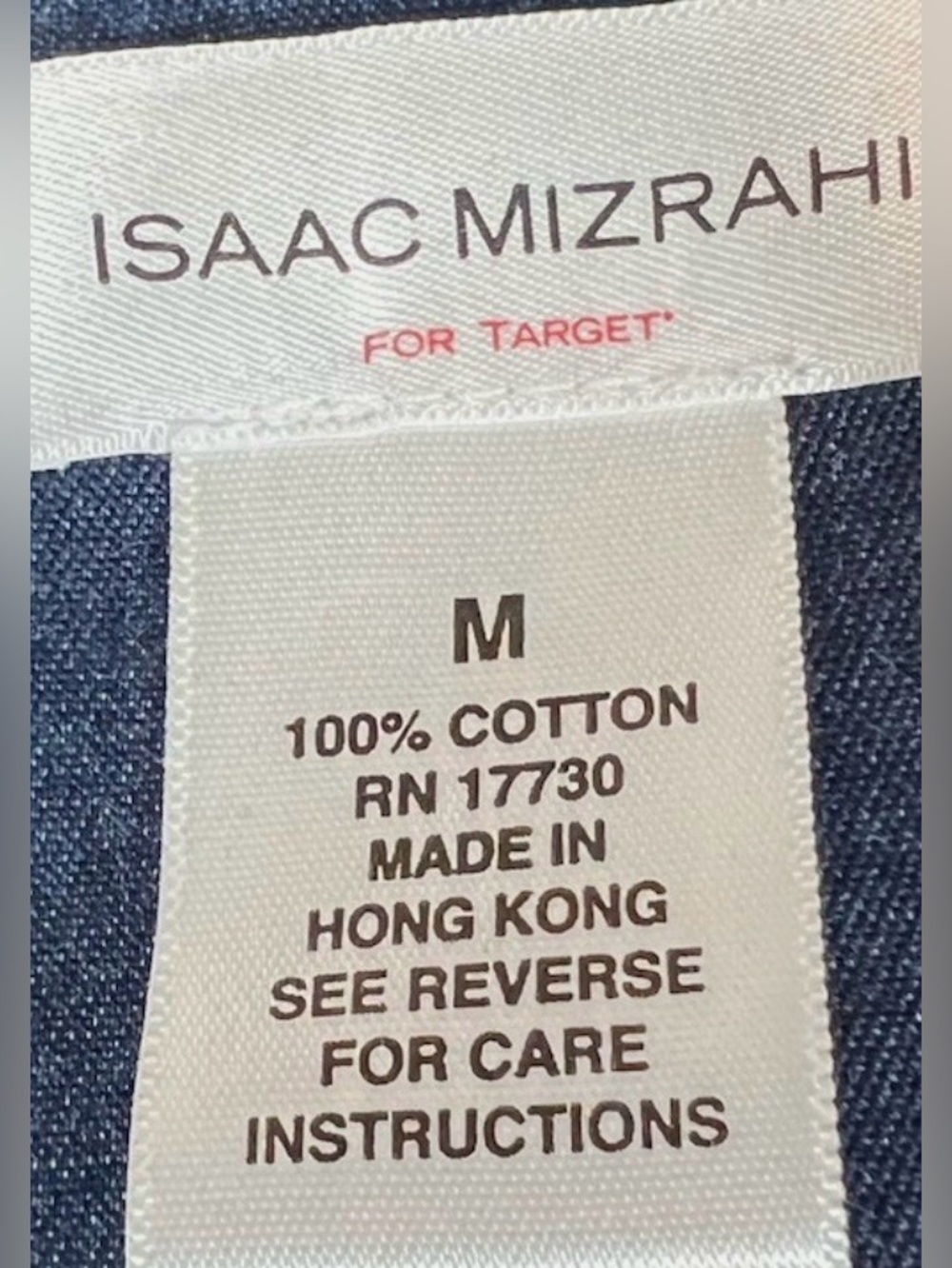Isaac Mizrahi Dark Blue Denim Shirt Dress with Belt - Picture 6 of 6